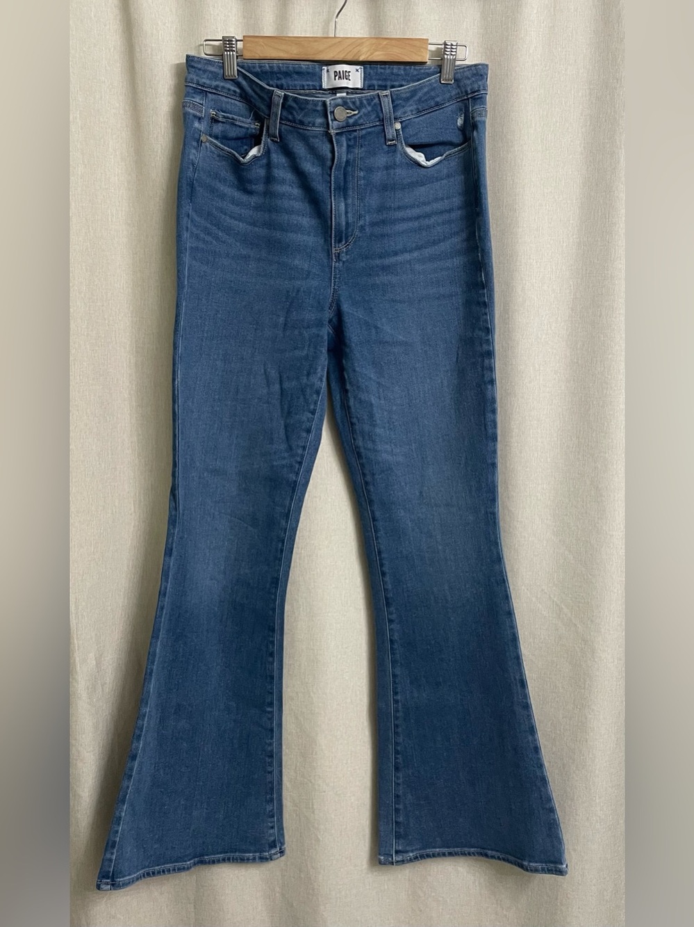 PAIGE Bell Canyon High Rise Flare Jeans Medium Wash Size 31